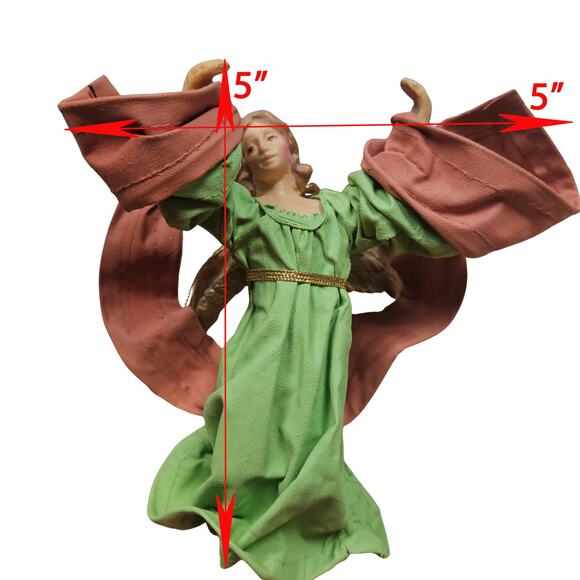 Vintage Paper Mache Kurt Adler Angel 5 inch Ornament Box Christmas Holiday - Picture 7 of 8